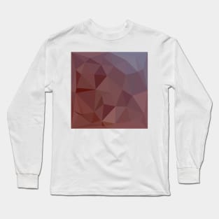 Indian Red Abstract Low Polygon Background Long Sleeve T-Shirt